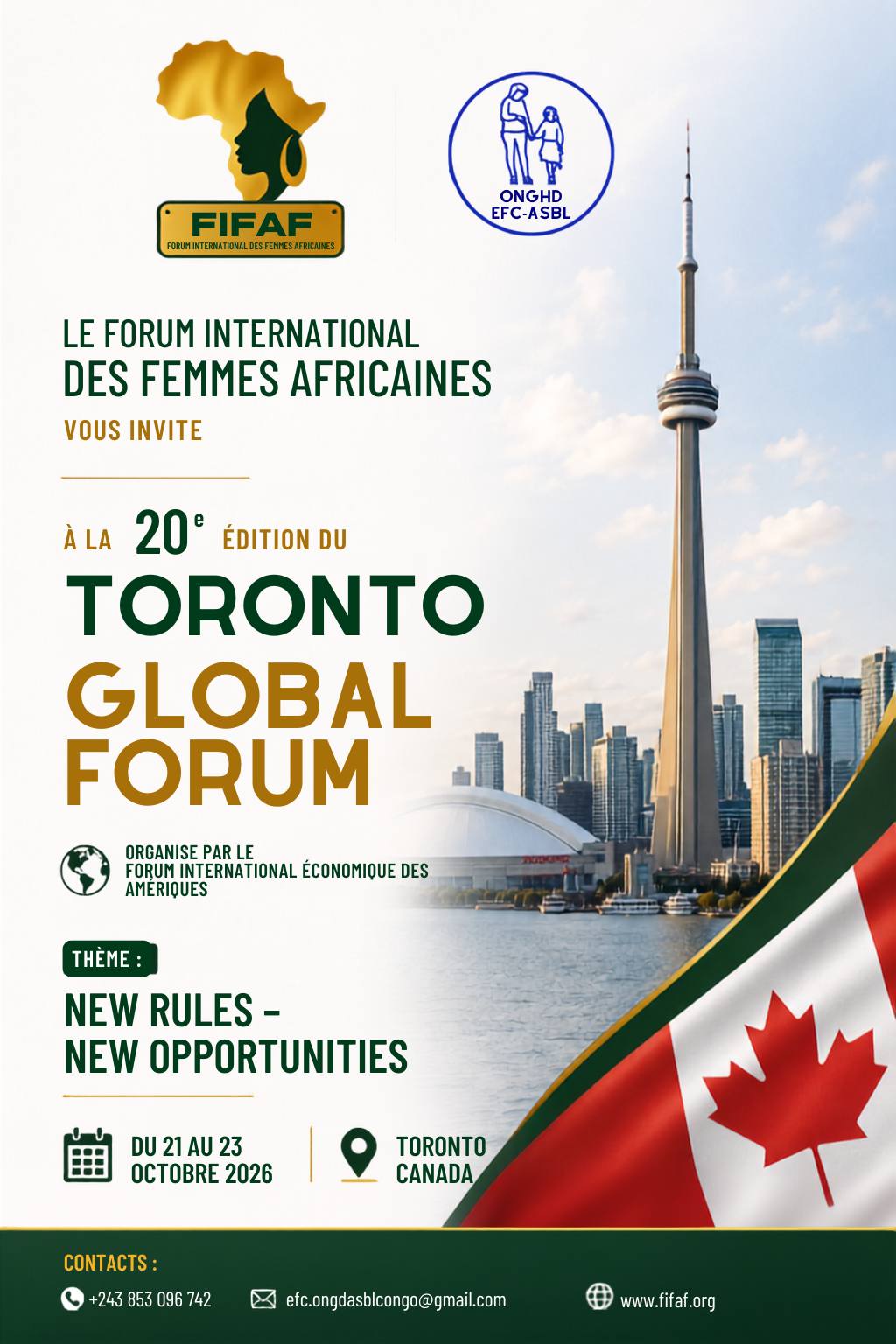 Conférence du 20e édition du TORONTO  GLOBAL FORUM