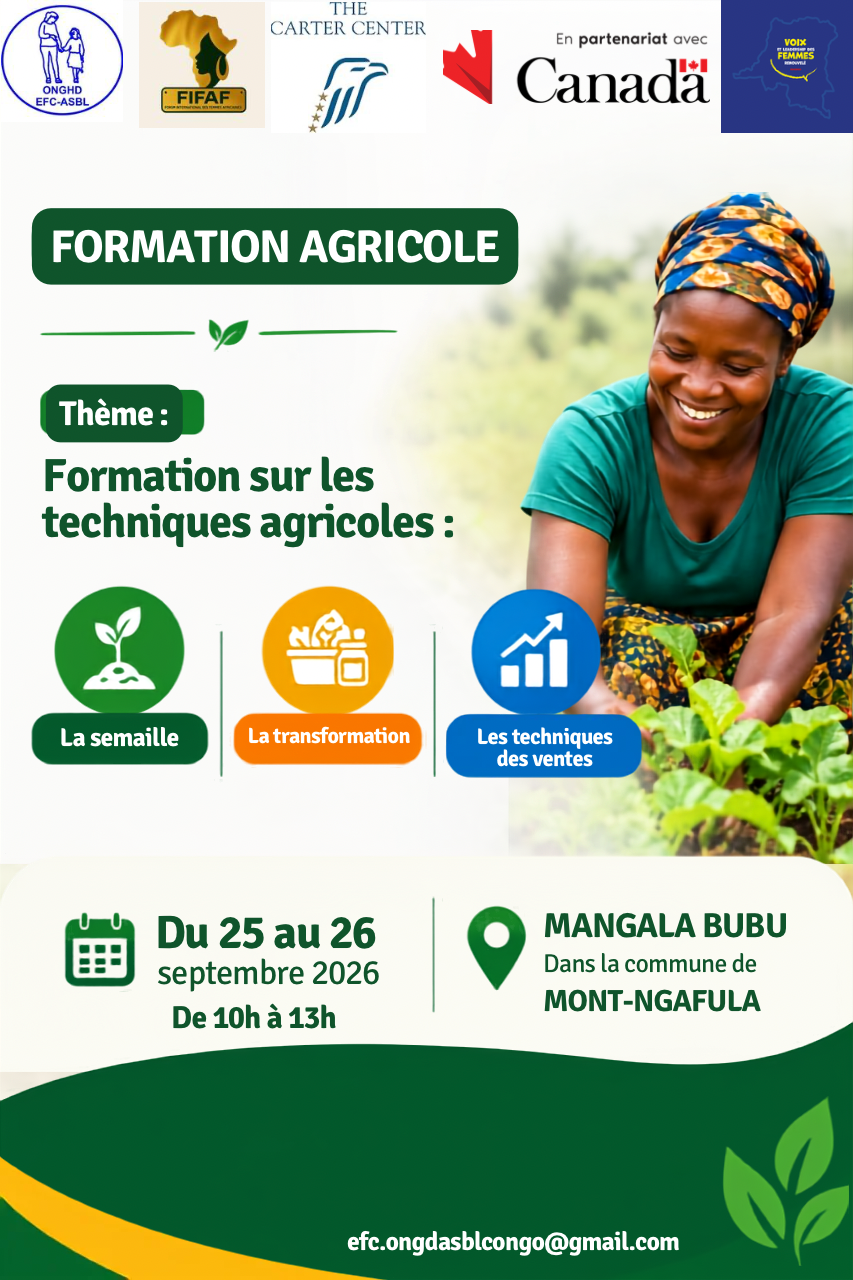 Formation sur les techniques agricoles 